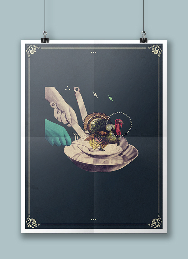 The training Show on Behance #turkey #cook #vintage #poster #collage #magazine