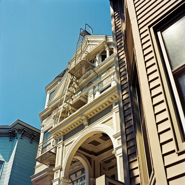 "Houses" San Francisco #tumblr #red #house #photographie #picture #color #stairs #san #painted #landscape #cali #audreyevrard #polacolor #colorful #californie #francisco #yashica #california