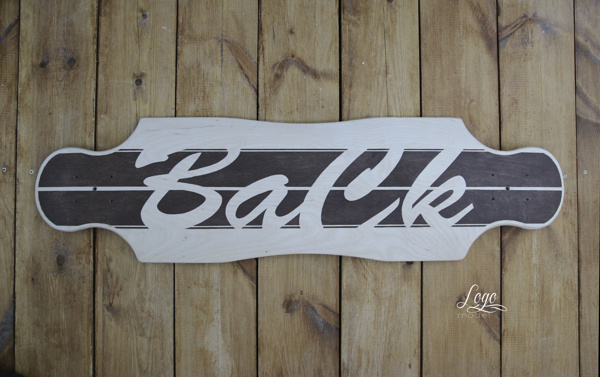 Logo model #longboard #ba #ck #wood #typography