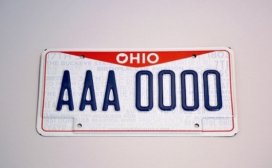 Aaron Roberts' Portfolio | 2012 Ohio License Plate #license #plate #ohio #design #graphic