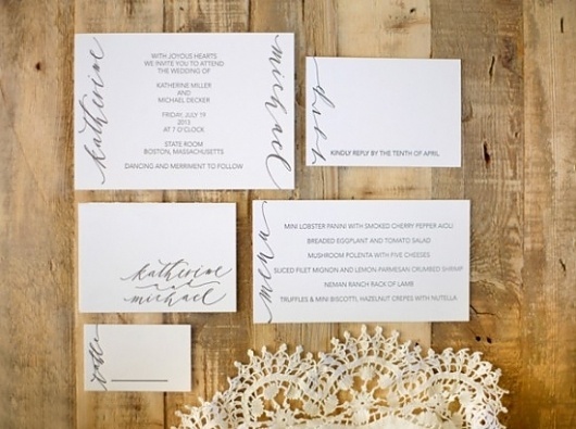 Calligraphy Inspiration from Neither Snow | Oh So Beautiful Paper #wedding #print #cards #invites