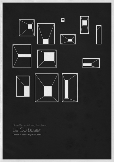 Six Architects in minimal poster design | I Wanna Be An Art Director #artchitect #design #minimal #poster