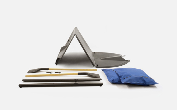 Foldboat is a flat-pack leisure boat that can be assembled in a very short time! #industrial design #travel #gadget