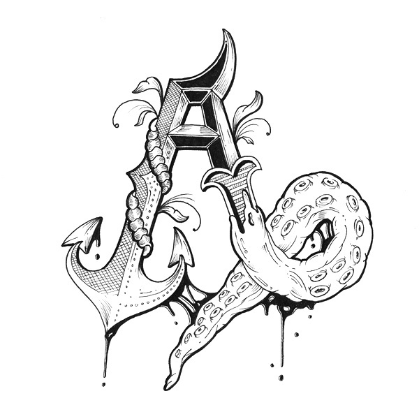 Love Letters Hand Drawn Alphabet on Behance #illustration #typography #lettering