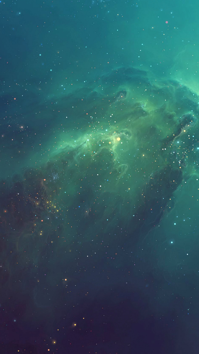 green nebula wallpaper iphone