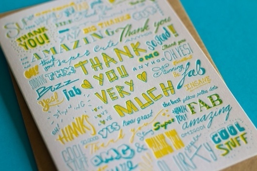 The Hungry Workshop | Thank you very much #you #card #letterpress #workshop #the #thank #hungry