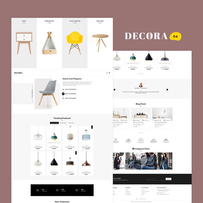 #Decora #Furniture #Interior - #Shopify Multi-Purpose Responsive #Theme | #TemplateTrip #eCommerce #Website #Design