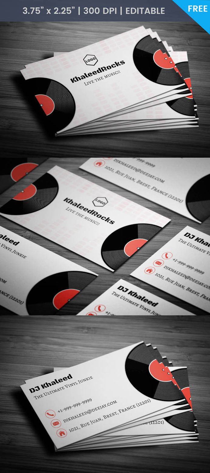 Free Night Club Business Card Template