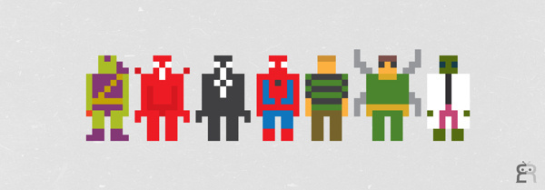 Mini Pikzels #carnage #venom #sandman #doctor #spiderman #octopus #goblin #lizard #green