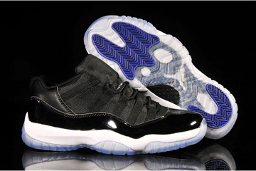 Michael Jordan Xi Retro Low Black/Royal Blue Shoes-#95194-360