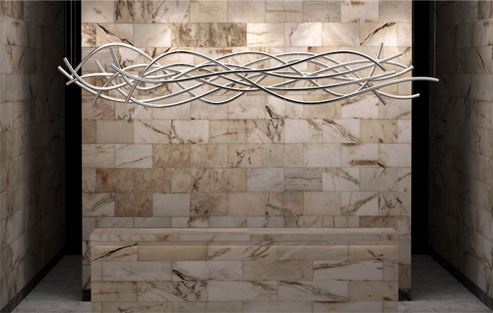 Sculptural Light Installation for Public Areas - #lamp, #design, #lighting, #art, lights, lighting design, art installations