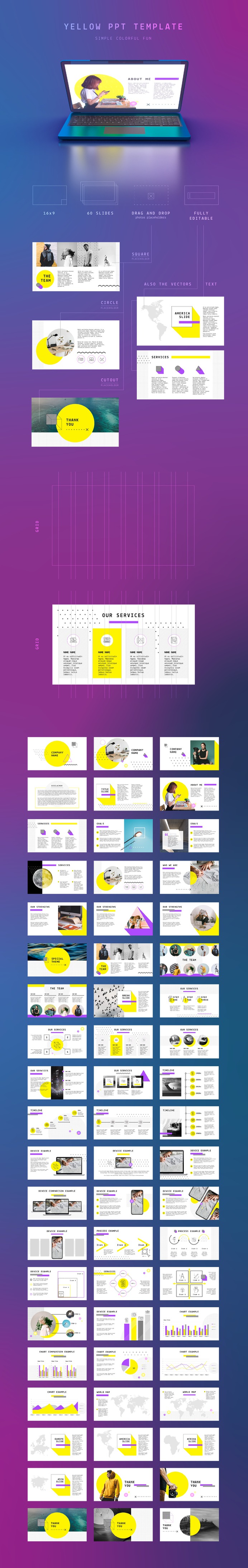 Yellow Keynote PPT Template on Behance