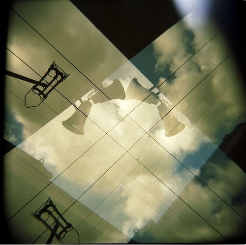 tram wires and speaker horns | Flickr - Photo Sharing! #brown #innes #photography #hamish