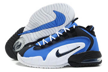 Air Penny 1 Black and White Blue Basketball Men Shoes