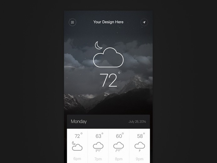 design weather app #dribbble #interactive #weather #design #ui #digital #app #mobile #ios