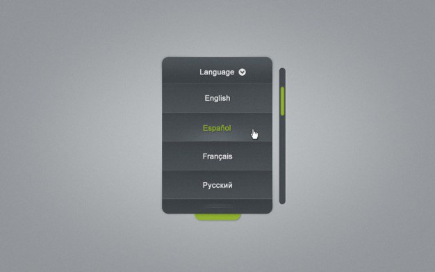 Menu list with language selector Free Psd. See more inspiration related to Menu, Bar, List, Gray, Scroll, Psd, Language, Dark, Menu bar, Horizontal, Scroll bar and Selector on Freepik.