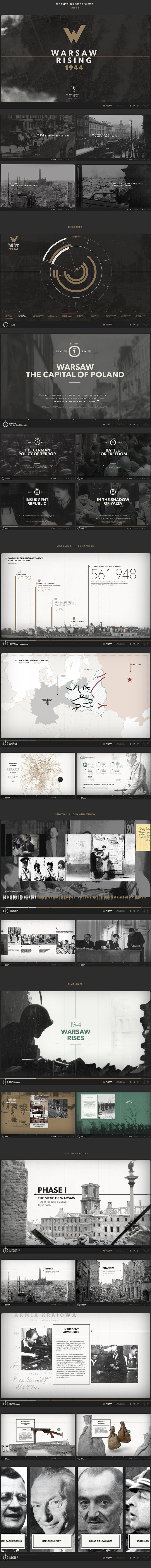 Warsaw Rising – learn about the history of the city once known as Paris of the north. #history #interactive #warsaw #design #city #poland #web