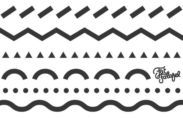 Fat Falafel #pattern #branding #print #black #food