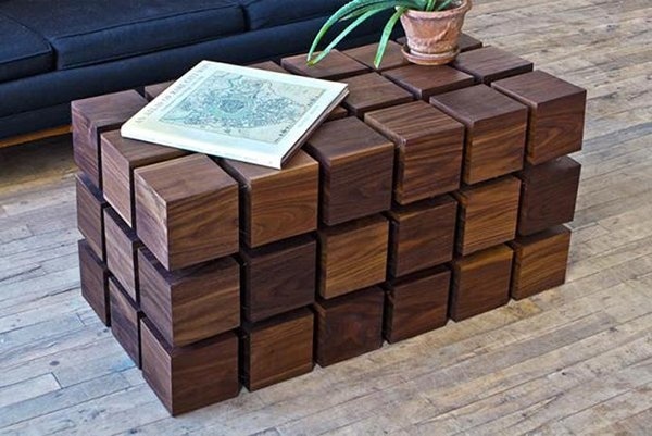 Check out this floating block table that utilizes magnets to float and maintain shape! #design #home #product #furniture #industrial