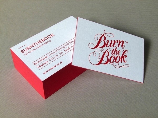Burn The Book - letterpress business card #card #business