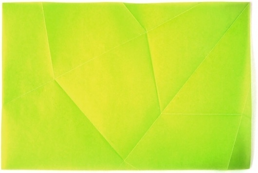 PAPIER TRIANGLE PLIÉ #fluorescent #design #graphic #experimental #folding #paper