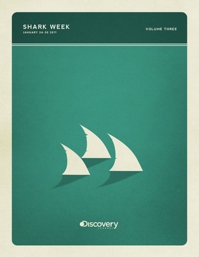 Minimal Poster Design - Shark Week on the Behance Network #retro #sharks #colors #posters #vintage