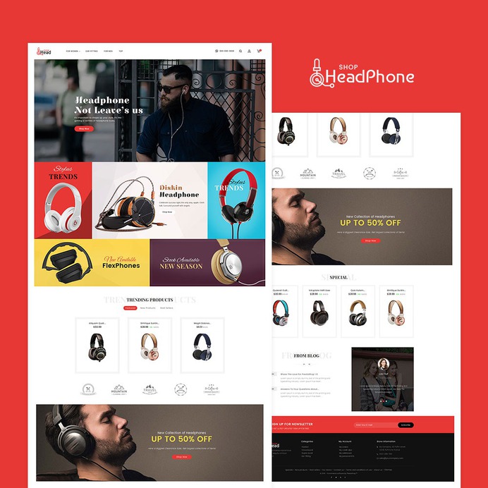 #Headphone #Electronics Store - #Prestashop #Responsive #Theme | #TemplateTrip #eCommerce #Website #Template
