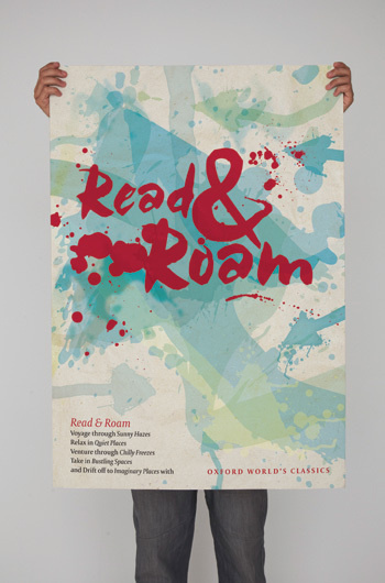 [Oxford University Press Read & Roam campaign identity Poster graphic ink splat #print #ink #poster