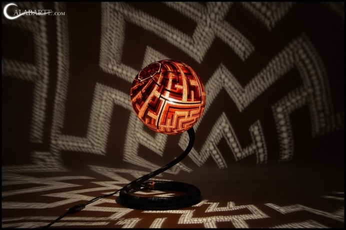 Handcrafted gourd lamps