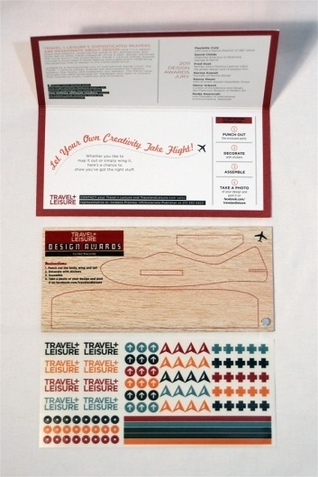 Travel + Leisure Design Awards 2011 Mailer - FPO: For Print Only #packaging #aeroplane #design #travel #template #typography