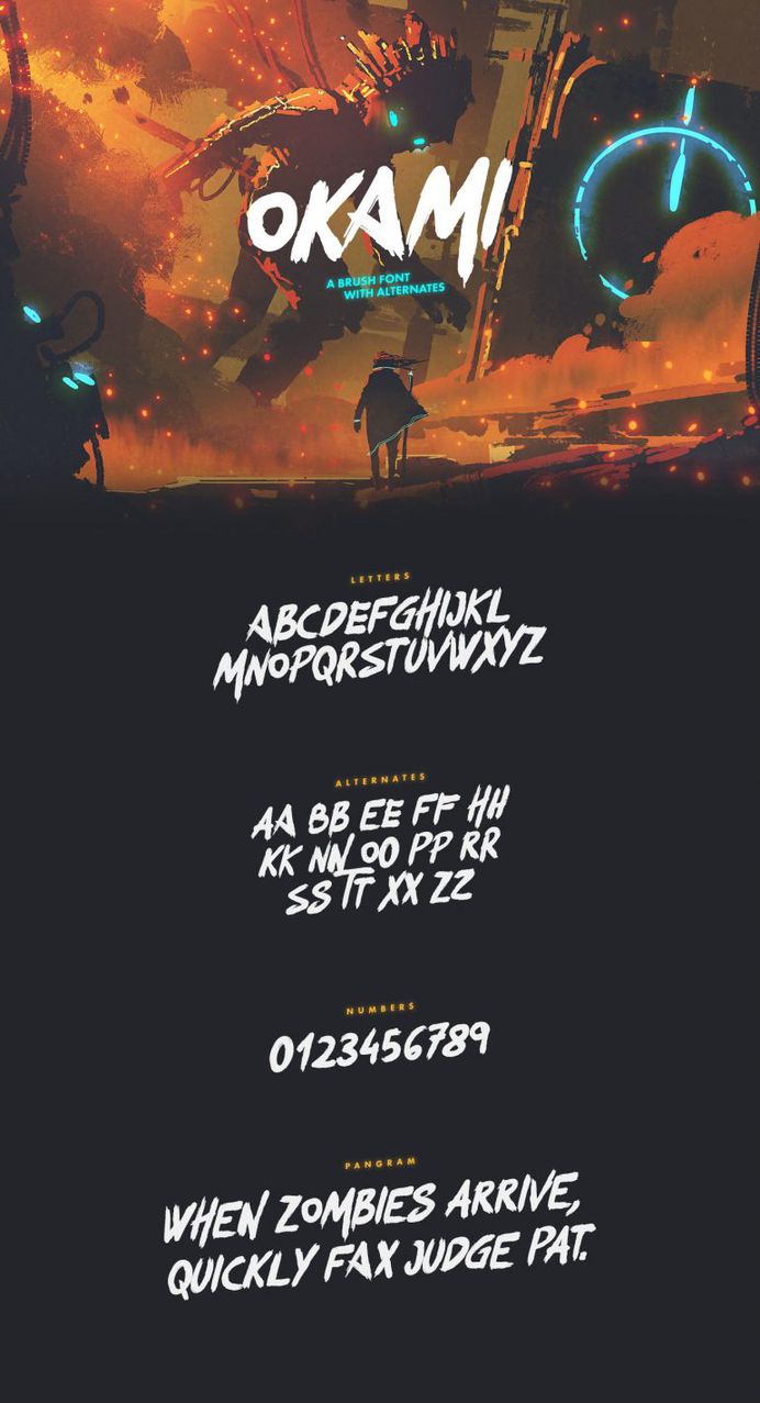 Okami – Brush Font