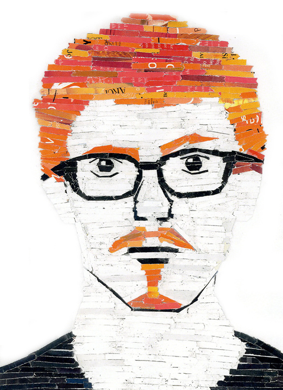 Portrait Made From Magazine Scraps #portrait #composition