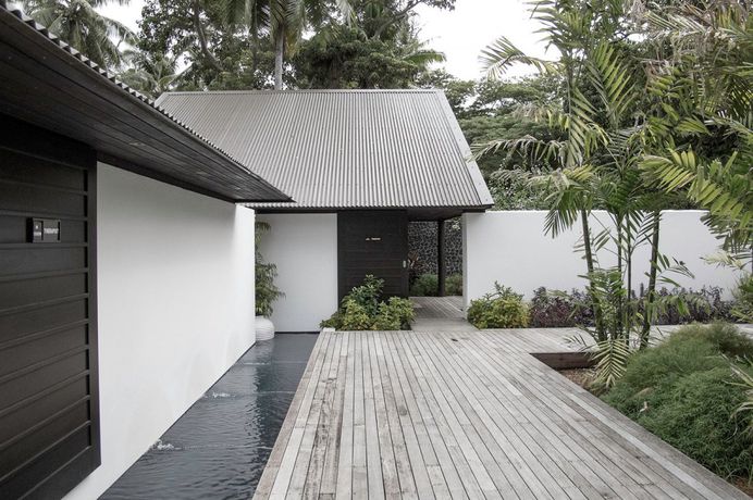 Courtyard with raised platform. Vomo Island Spa by Architecture Building Culture. #courtyard