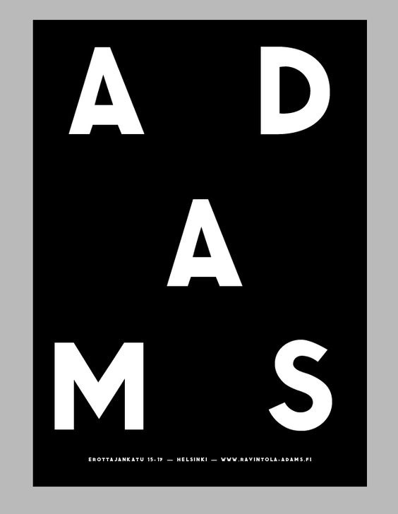 ADAMS Club & Restaurant website. Design: Tony Eräpuro #poster #identity #typography #music #promotion #graphicdesign #club