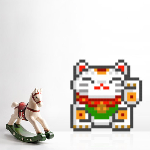 Puxxle · Maneki-neko #year #puxxle #new #decor #puzzle #pixel #maneki-neko #cat #wall #art #lucky #decoration #8bit
