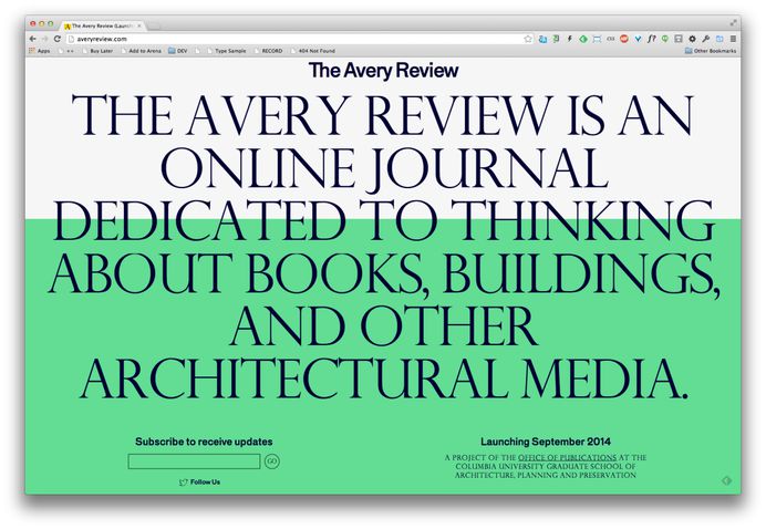 My company is working with some good people over at the Office of Publications at Columbia University's GSAPP on a new digital publication. Can't show much except for this temporary page but stay tuned!
