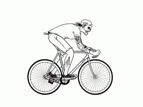 FFFFOUND! | clouds.gif (GIF Image, 500x374 pixels) #illustration #bicycle