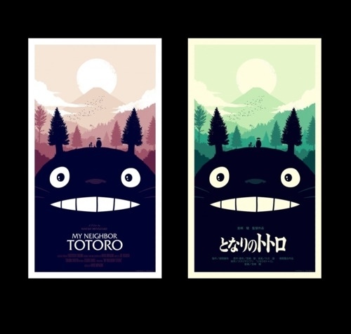 Olly Moss - I worked with Studio Ghibli and Mondo to create... #ghibli #studio