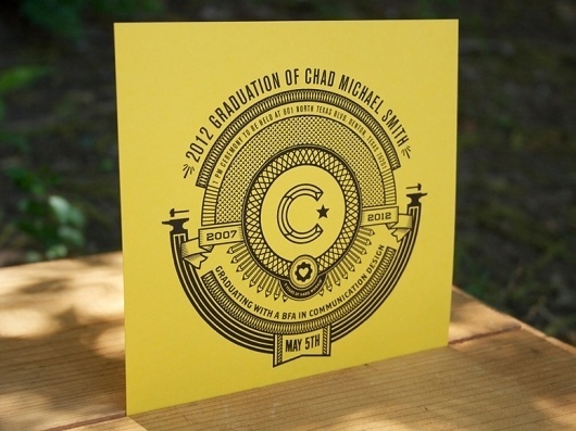FPO: Chad Michael Smith Graduation Invitation #vector #line #card #design #art #type #graduation