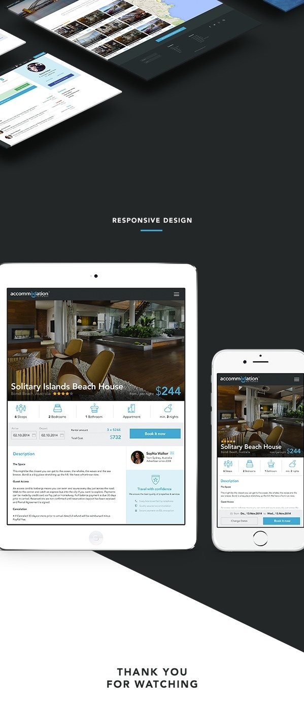 Accommodation.net Travel Booking Redesign on Behance #web