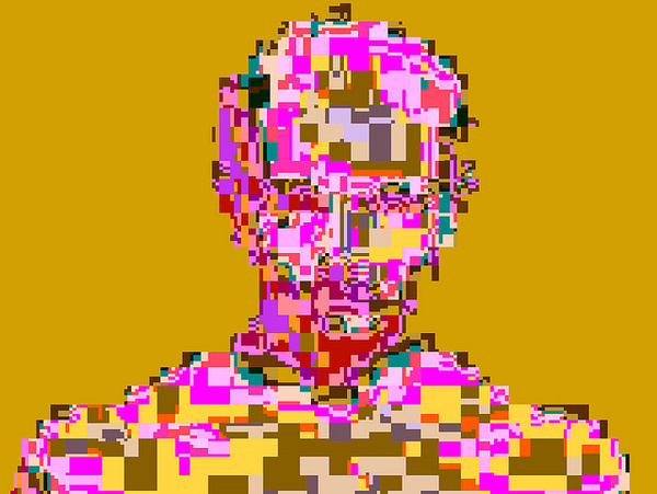 by pixel noizz #portrait #glitch #pixelart