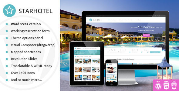 Hotel Booking WordPress Theme