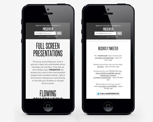 • PRESENTER is now on Behance! #responsive #design #web #typography