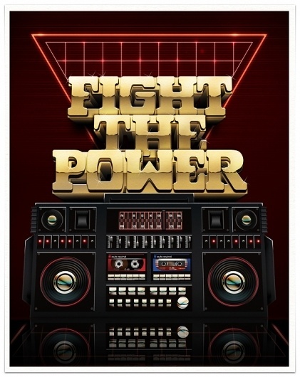 Typographic Illustrations 1.0 on Behance #boom #analog #box #blaster #poster #music #ghetto #3d #typography