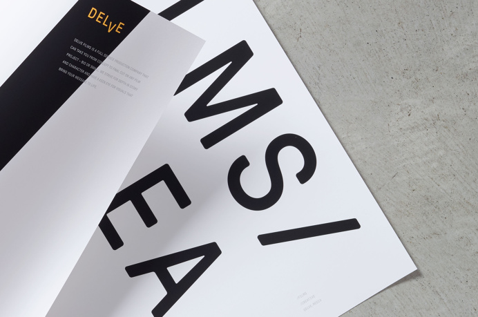 delve branding logo minimal corporate design by moniker featured mindsparkle mag yellow print business card geometry geometric icon lines bl