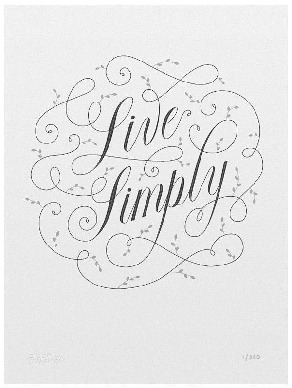 Live Simply by 55 Hi's #calligraphy #lettering