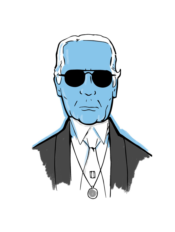 Karl #fashion #largerfeld #illustration #portrait
