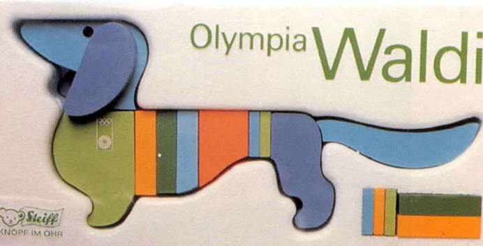 Waldi, the dog, was the first official Olympic mascot, created for the Munich Summer Olympics in 1972.