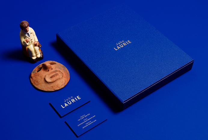 duo d uo | creative studio | John Laurie – folio #foiling #ykb #design #publication #collateral #blue #folio