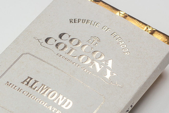 #emboss #gold #print #package #cocoa #chocolate